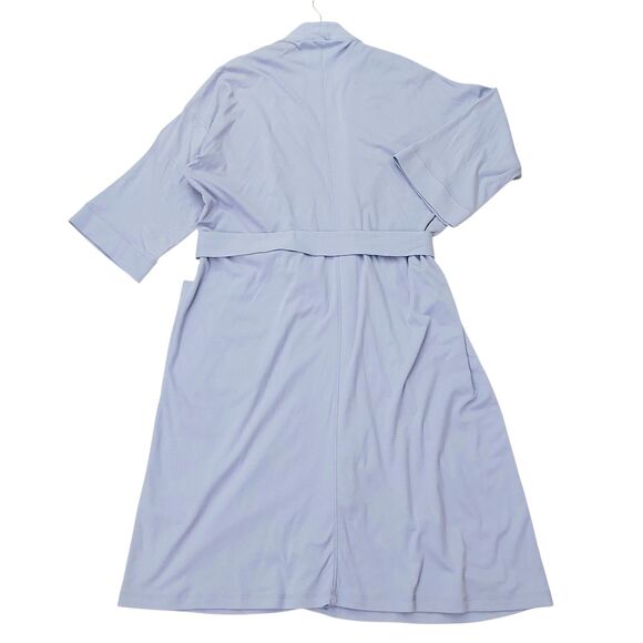 Eileen Fisher Boxy Robe Womens S/M Blue Organic Cotton Sleepwear Loungewear - Picture 6 of 12